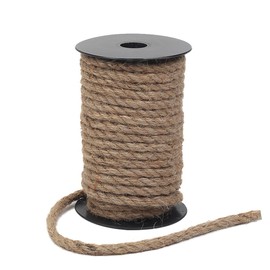Tenn Well 8mm Jute Rope, 50 Feet Strong and Heavy Duty Natural Jute Twine for for Gardening, Crafting, Home Decoration, Cat Scratching Post