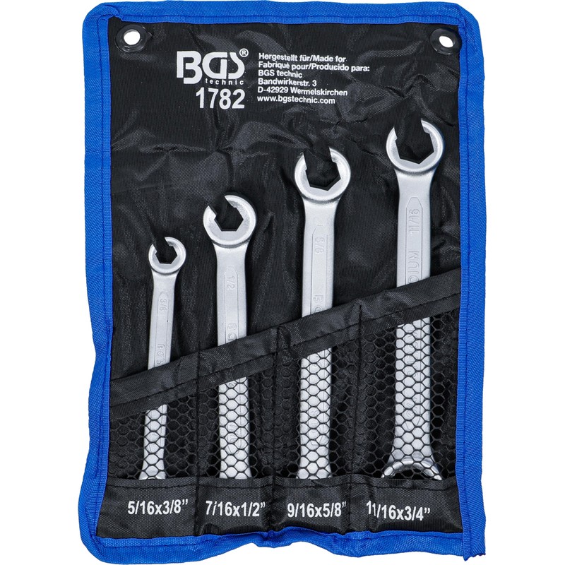 BGS 1782 Open Ring Spanner Set, Offset, Inch Sizes, Set