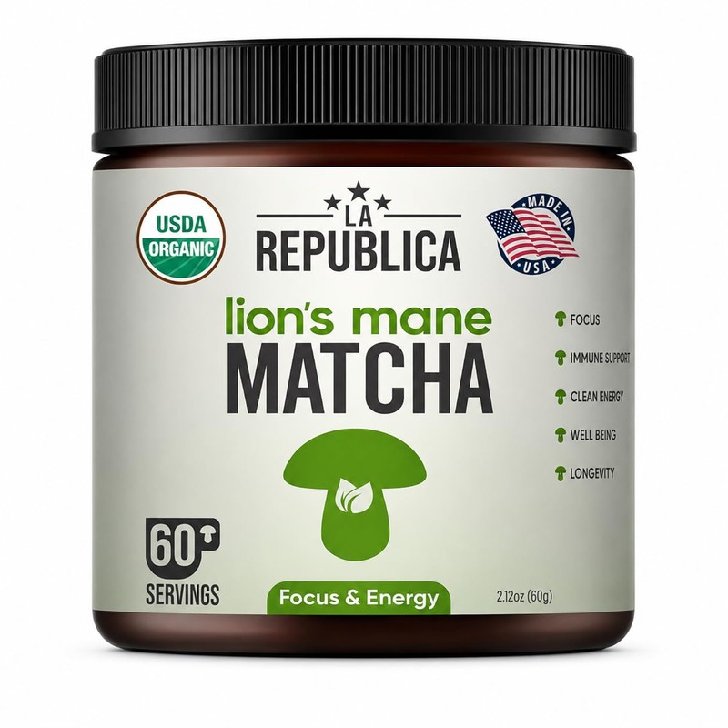 LRLA SUPERFOODS Polvo De Matcha De Hongo Melena De León
