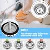 2 Universal Sink Strainer Baskets, Strainer Basket, Sink Replacement Part,