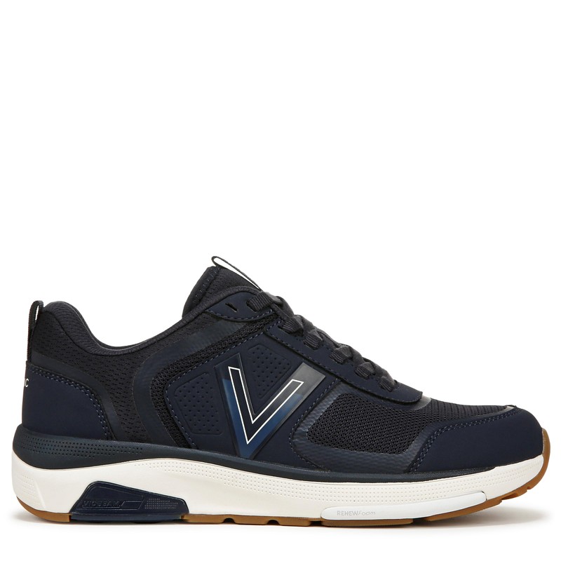 VIONIC Women's Walk Strider 001 Oxfords, Navy Blue Mesh Synthetic,