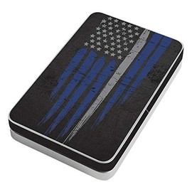 MightySkins Skin Compatible with Lifeprint 3x4.5 Hyperphoto Printer - Thin White Line | Protective, Durable, and Unique Vinyl wrap Cover | Easy to Apply, Remove, and Change Styles | Made in The USA