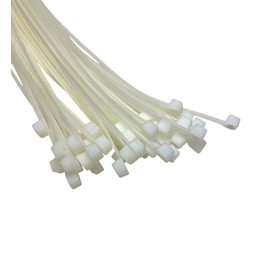 White Cable Ties Extra Long Ties 7.2 mm x 450 mm Heavy Duty Zip Pack of 20