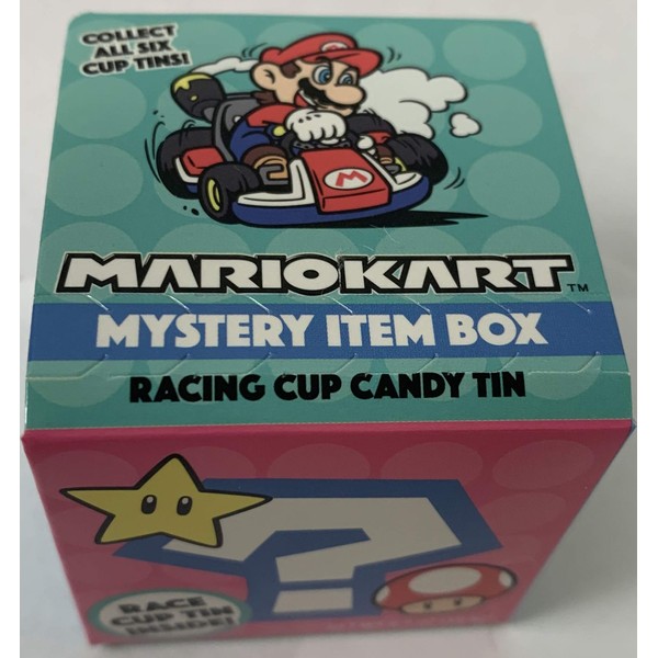 Mario Kart Mystery Item Racing Cup Tin - Sweet Candies - One (1) Collectible Tin - Collect All 6