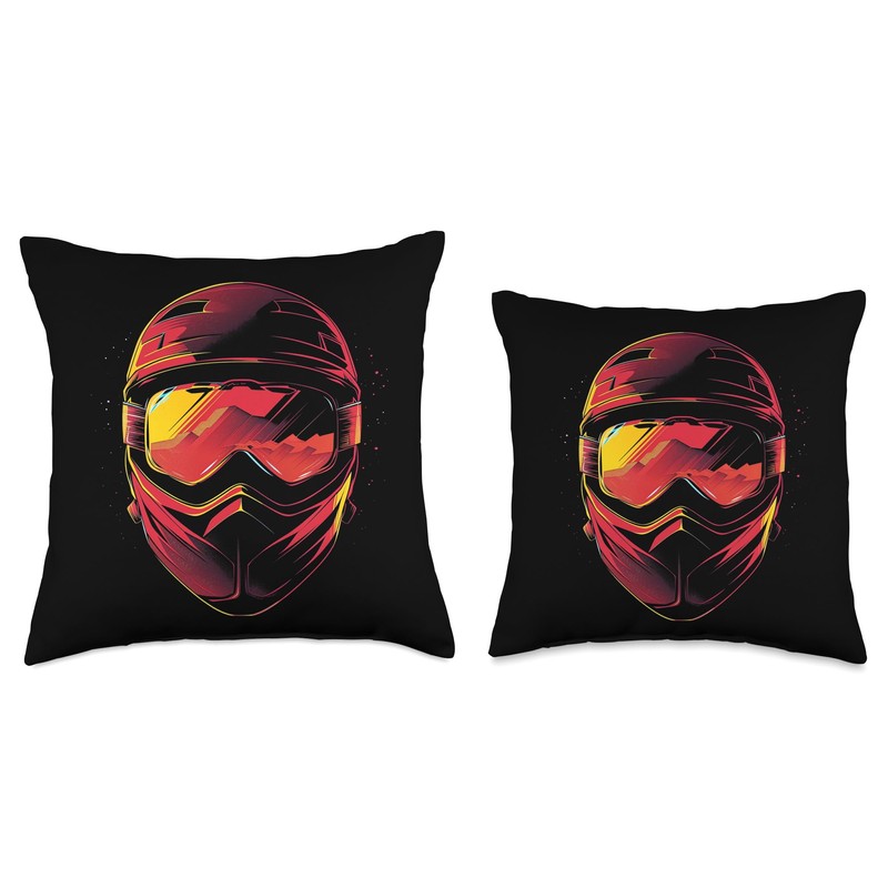 Ski Goggles Vector Throw Pillow