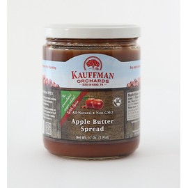 Kauffman Orchards Apple Butter Spread, No Sugar with Spice, 17 oz. Jar