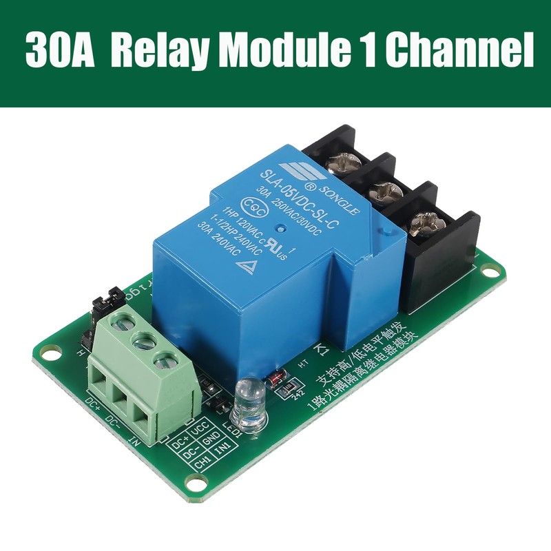DIANN 2pcs 5V 30A 1-Channel Relay Module High Low Level