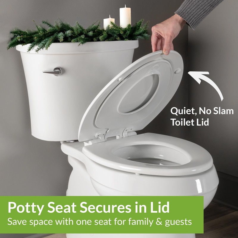 Mayfair NextStep2 Slow-Close Toilet Seat with Built-In Toddler Potty Training