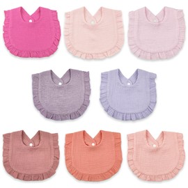 DOSMINE Baby Bibs for Unisex Muslin Bibs Baby Drooling Bibs Cotton Bibs for Boys Girls Baby Bandana Drool Bibs Baby Girl Bibs