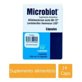 Microbiot 180 Mg Caja Con Frasco Con 14 Cápsulas