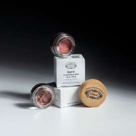 ROSECE - QUARTZ - 2-in-1 Cream Cheek Blush + Lip Color | Natural Mineral pigmenst | Soft Lips with natural oils and Vitamin E | 100% Plant ingredients, Vegan | Shimmery Pink-beige | 0,25 fl oz