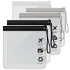 Caija-H 5Pcs Reusable TSA Approved Security Clear Toiletry Bag-Quart Size