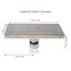 304 Stainless Steel Linear Shower Drain Thickened Lengthened 8 Inch