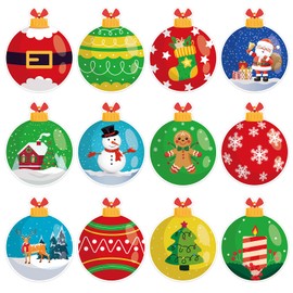 48Pcs Christmas Ball Cutouts, Christmas Cutouts Christmas Bulletin Board Decorations Christmas Balls Paper Cut-Outs Ornaments for Xmas Party Home School Classroom Bulletin Board Decor