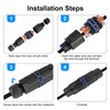 ACEIRMC 6pcs IP68 Waterproof Junction Box, Outdoor Electrical Cable Connector