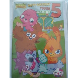 Moshi Monsters Age 5 Birthday Card