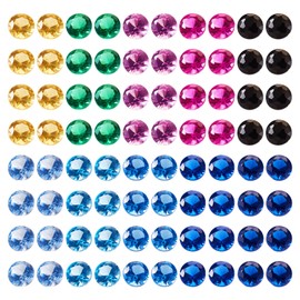 Spritewelry 1500Pcs 1.5mm Round Cut Cubic Zirconia Stone CZ Stones Faceted Rhinestone Cabochons Crystal Diamante Gems Pointed Back Loose Beads for Face Nail Art Craft Jewelry Making 10 Color