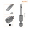 sourcing map 10pcs SL5 Magnetic Slotted Screwdriver Bits 5mm S2