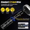 Topec 17mm x 19mm Flip Lug Nut Extractor, 1/2" Drive
