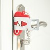 Portable Travel Door Lock, Door Safety Device Portable Locking Device - Red 2ea