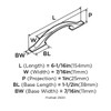Amerock BP29201G10 Conrad Arch Pull, Satin Nickel, 96mm Center-to-Center