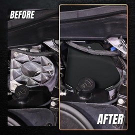 BILLFARO Front Strut Tower Covers, Gloss Black ABS Engine Bay Shock Protection Panel Cover w/o Trim Mag Ride Replacement for Corvette C8 Stingray Z51 2020-2023