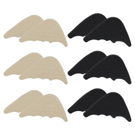 Anseom 6 Pairs Shoe Filler Inserts, Shoe Insoles Adjustable Shoe Fillers Toe Cushion Inserts Unisex Shoe Inserts for Women Men Boots Sneakers High Heels (Black, Beige)