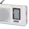 Portable Pocket Radio AM/FM Classic Elegant Design Silver Grey Battery