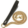 5 Foot Dog Leash - Soft Leather Padded Handle -