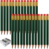 Adhere 50pcs Golf Pencils with Eraser Round Wooden half Pencils