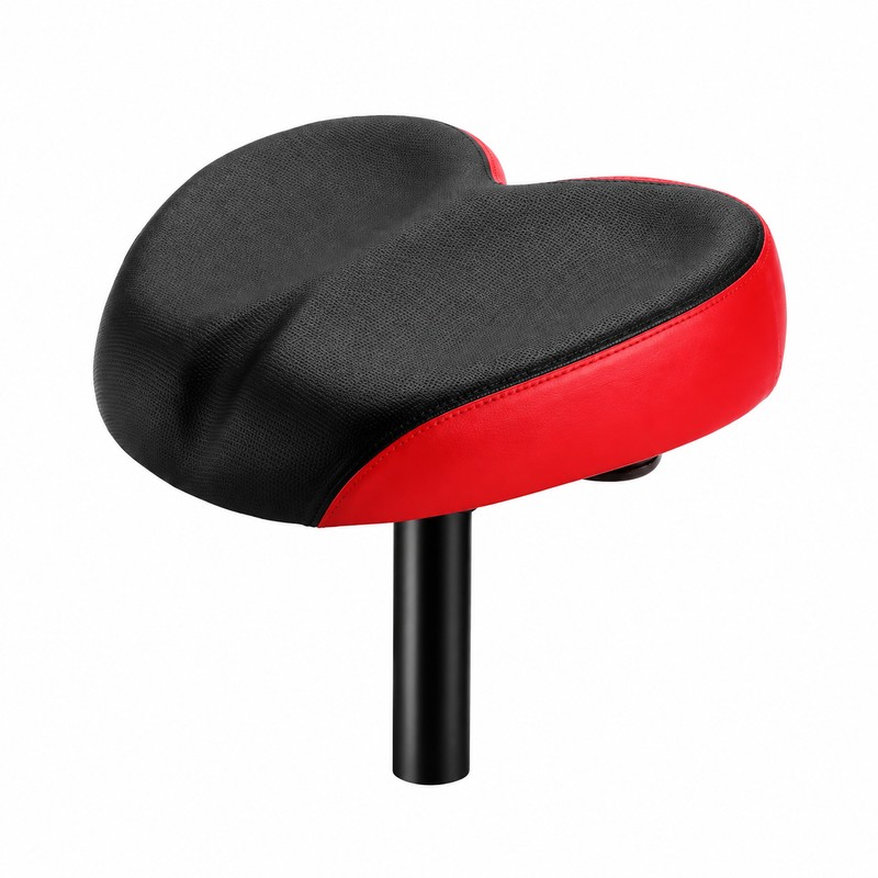 Wide Comfort Bike Saddle for Commuting – Dual Shock Absorption