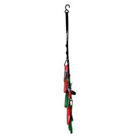 SECURE IT QUICK - Hook & Hang Strap Storage & Organizer - Hang Hoses, Cords, Tools, Drills, Ladders & More. Universal Handle Included. (Extreme II - (2) Green (2) Orange Straps)