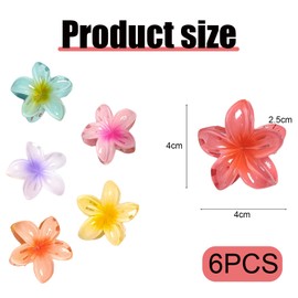 DHWEKU Pack of 6 Flower Hair Clips Small Non-Slip Flower Hair Clips Flower Hair Clip Flower Hair Clip for Fixing Hair for Women Thick, Thin Hair (4 cm)
