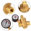 Brass Water Pressure Regulator, DN15, Adjustable with Gauge Meter