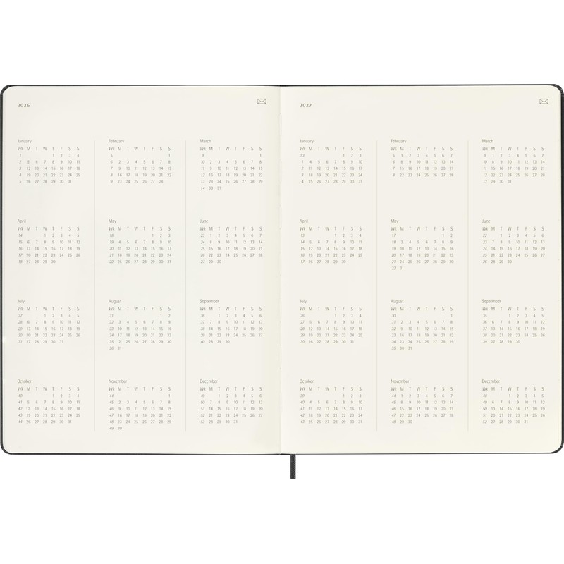Moleskine Smart PRO Planner 2026, 12-Month Weekly Digital Agenda, Elastic