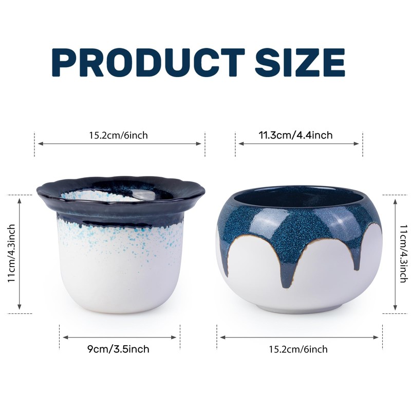 LITUDISO African Violet Pots, 6 Inch Self Watering Pots for