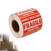 [1 Roll, 500 Labels] 2" x 3" Fragile Stickers Handle