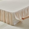 Uozzi Bedding Bed Skirt Queen Size Three Fabric Sides Elastic