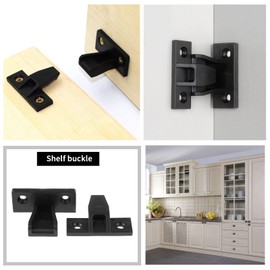 ECSiNG 10 Sets Cabinet Shelf Buckle Replacement Furniture Panel Joint Bracket ABS Cupboard Shelf Clasps Home Accessories for Kitchen Cabinets