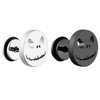 FuZhiBang Stainless Steel Black/Silver Jack Skellington Cut-Out Round Circle Button