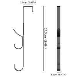 Over the Door Hooks hanger,over the door towel hook Organizer hanging for coat clothes backpack hat purse Metal Towel Rack Back of Shower for Bathroom,Dorm,Bedroom,Kitchen,Office Closet (Black-3Packs)