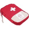 Red Portable Mini First Aid Pouch,Outdoor Camping Home Survival First