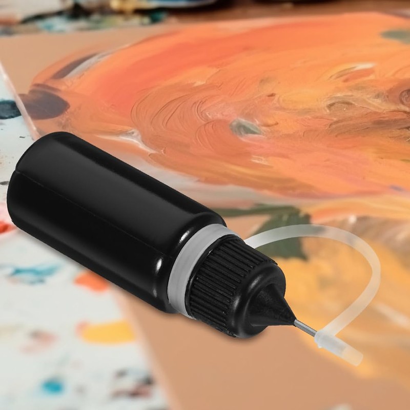 GLEAVI 10pcs Black Glue Bottle 30ml Squeeze Bottles Glue Applicator