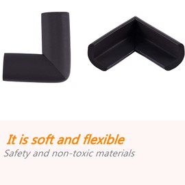 MOWOK 16 Pack Corner Guards & Edge Protectors - Black Soft Table Corner Protector with 3M Tape, Child Safety Foam Furniture Bumper Cushions for Sharp Corner