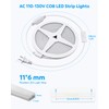 Aclorol COB LED Strip Light 110V 16.4ft/5M Blue LED Strip