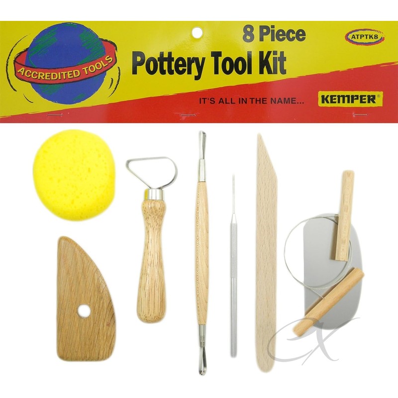 Kemper Pottery Tool Kit: The Original 8-Piece Pottery Tool Set