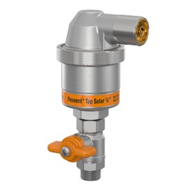 Flamco Flexvent Top Solar Automatic Bleed Valve, Float Valve G3/8 Inch M, with Ball Valve - 28505