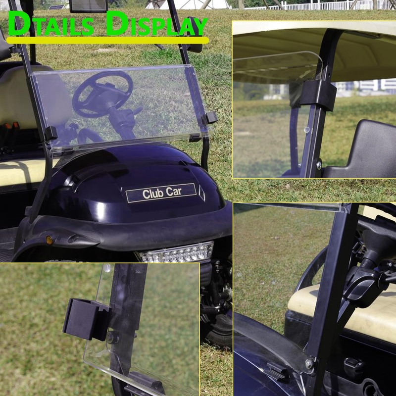Drive-up Golf Cart Windshield Sash Clips Kits with Screw for