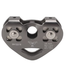 Trolley Pulley Aluminum Zip Line Rock Climbing Lifting Tandem Pulley for Mountaineering,Rock Climbing