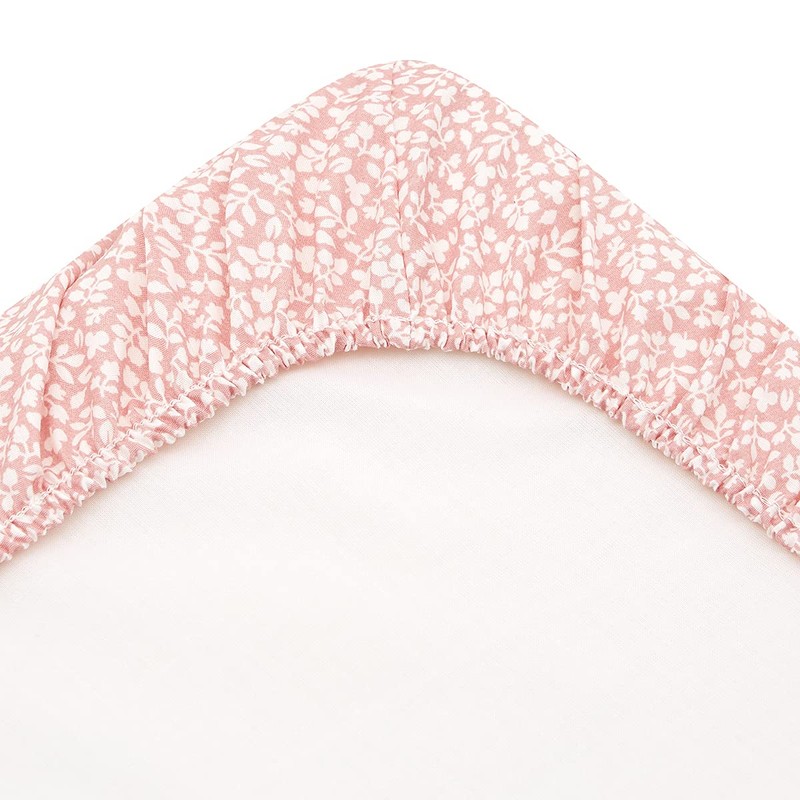 Cambrass 46120 2 Fitted Sheet-Samll Bed 50x82x1 cm Forest Pink,